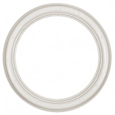 Gem Country White 4" Round Frame-Frames-Custom Framing Designs