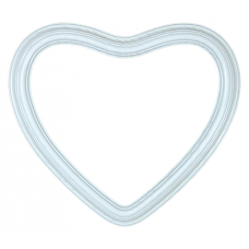Heirloom Country White 8" Heart Frame-Frames-Custom Framing Designs