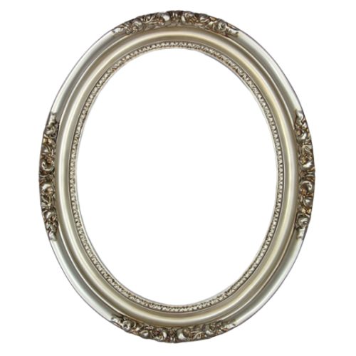 silver oval frame png