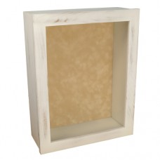 Shadow Box Frame - Rustic White Shadow Box - Shabby Chic Deep Shadow Box - Custom Framing Designs, USA